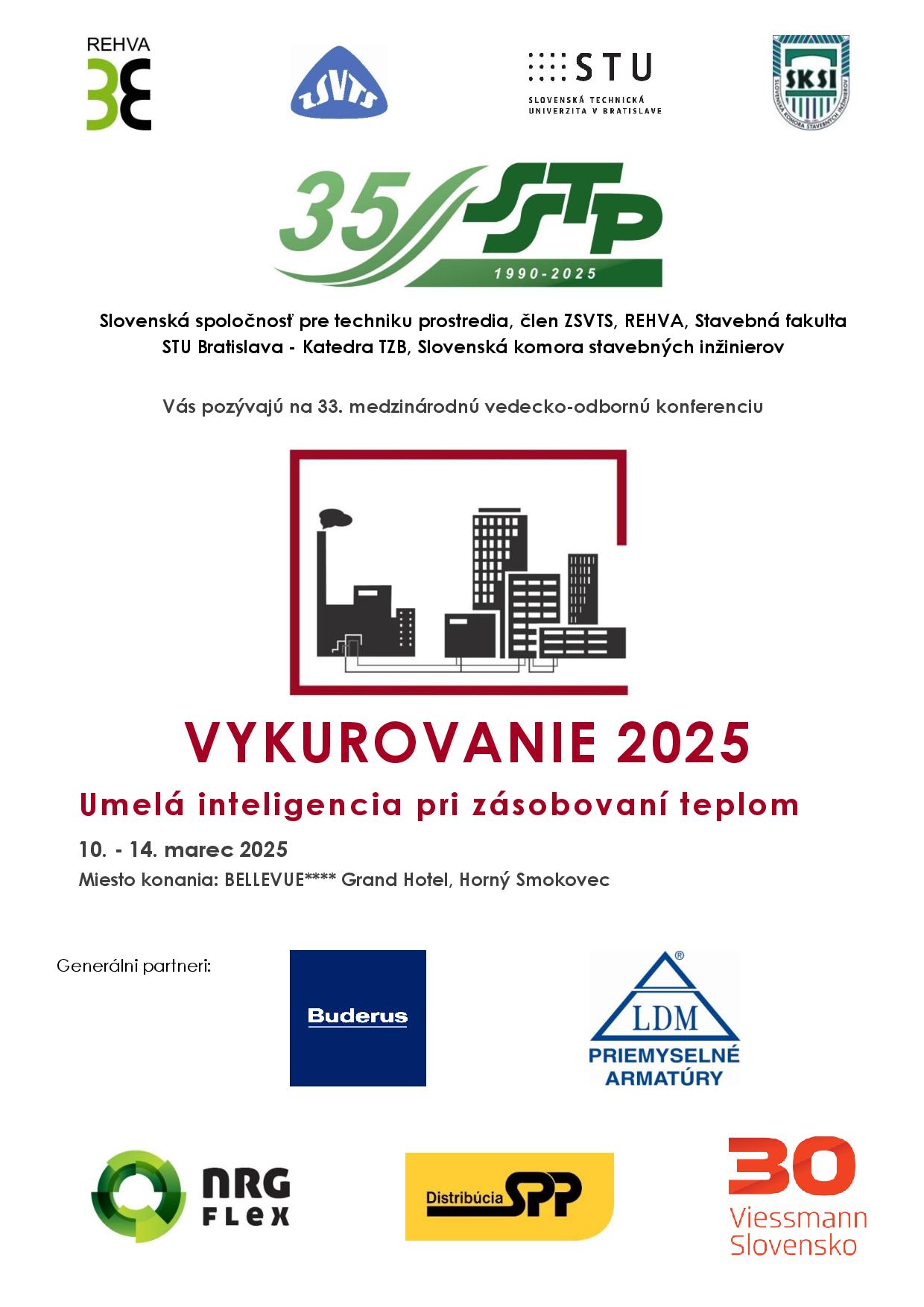 Plagát konferencie Vykurovanie 2025